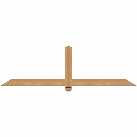 Ekena Millwork Eugene Smooth Timber Gable Bracket, Western Red Cedar, 72"W x 21"H x 1 1/2"D x 3 1/2"F, 7/12 Pitch GBW072X21X0204EUG00SWR